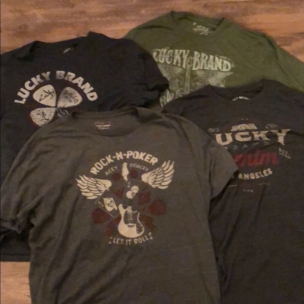 4 Lucky Brand Tees XL bundle
